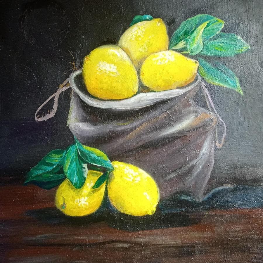 Лимончики натюрморт с лимонами