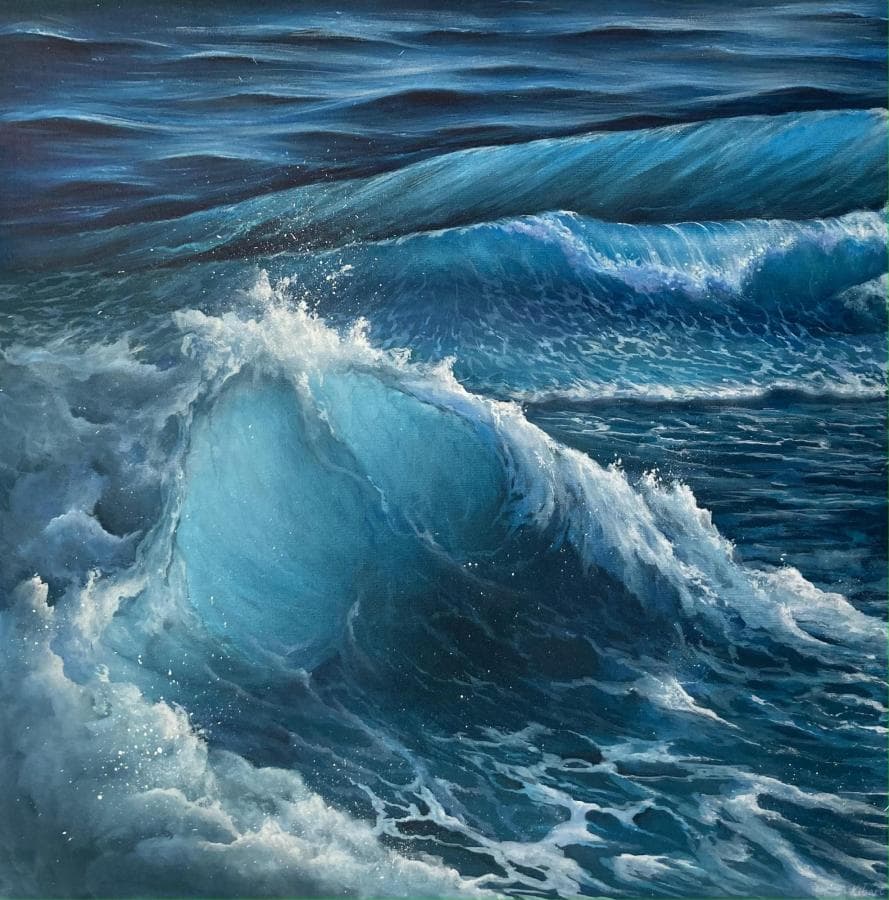 Триптих картина Море