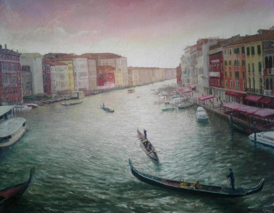Большой Венецианский канал.Сумерки.