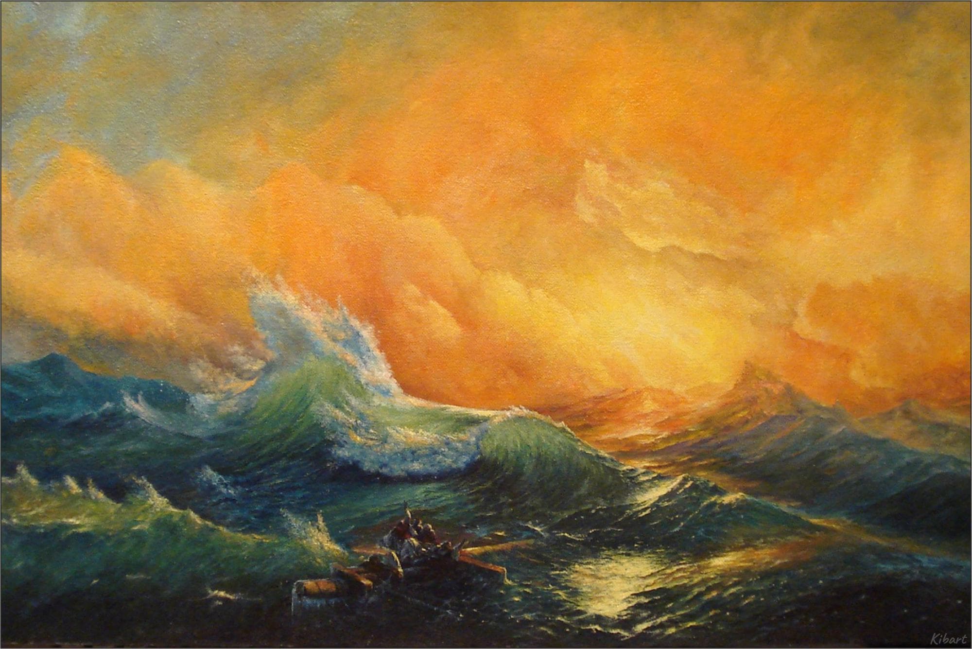 О ком произведение море. Девятый вал картина Айвазовского.