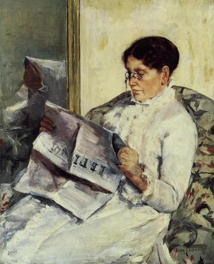Чтение "Фигаро" (портрет матери художницы)