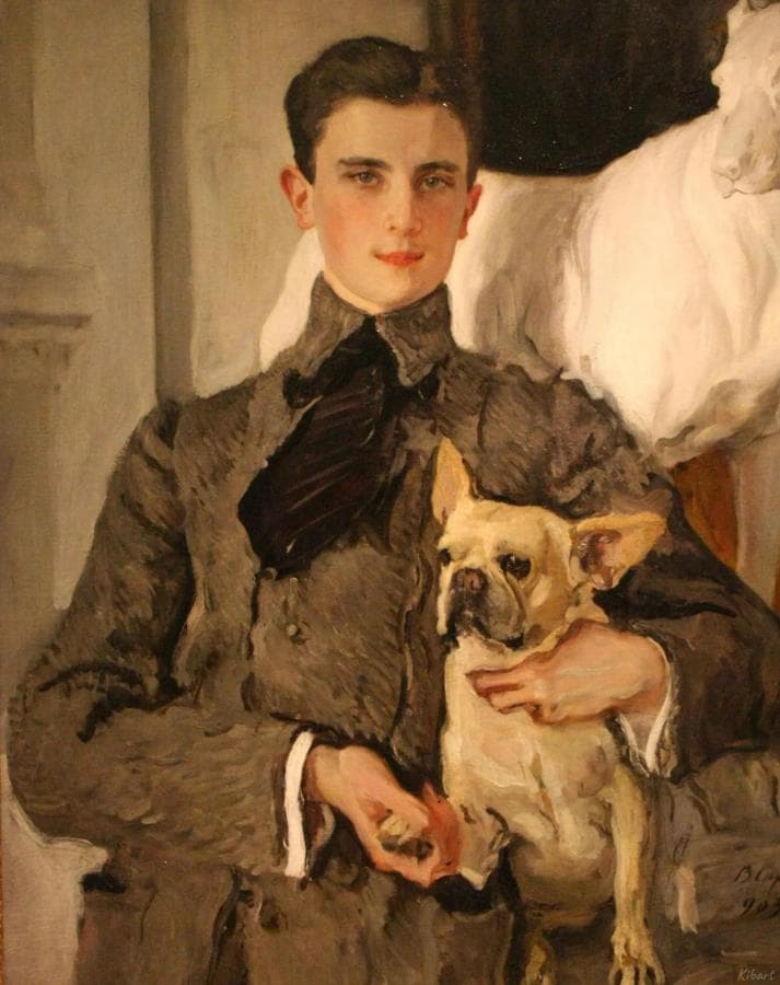 Портрет графа Феликса Феликсовича Сумарокова-Эльстона с собакой