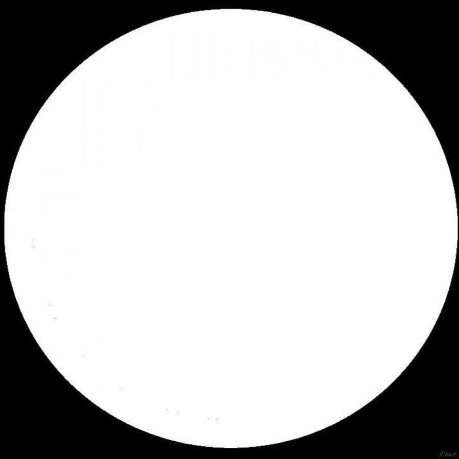 Белый круг на чёрном фоне