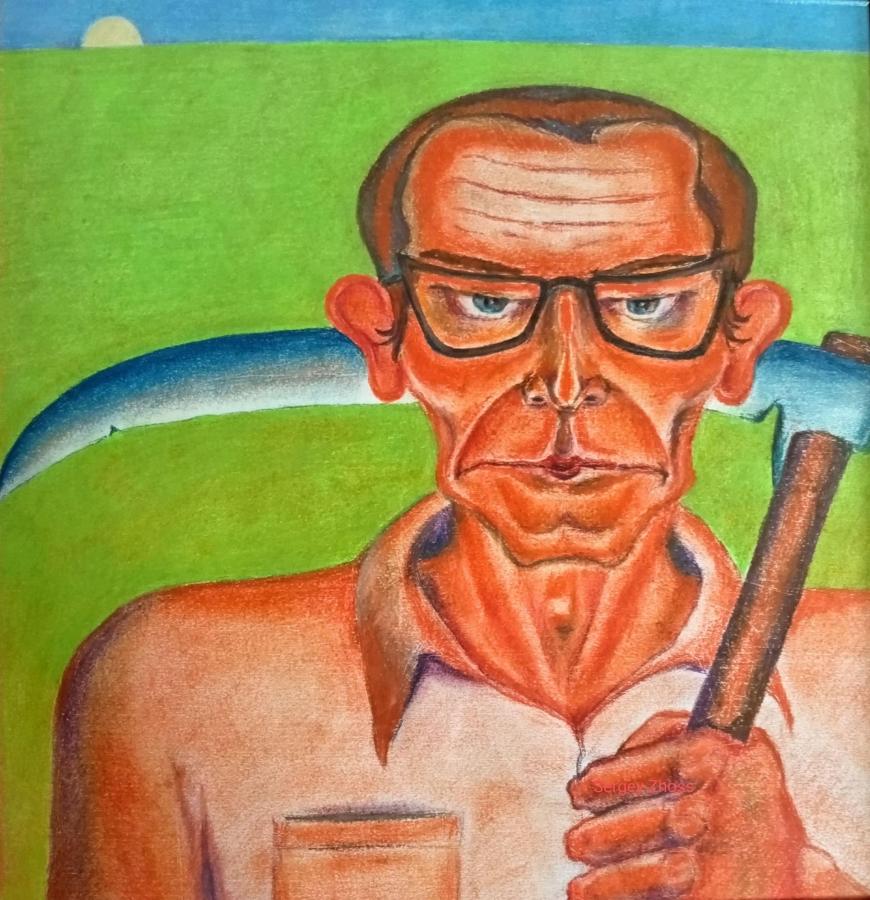 Человек,идущий к закату.