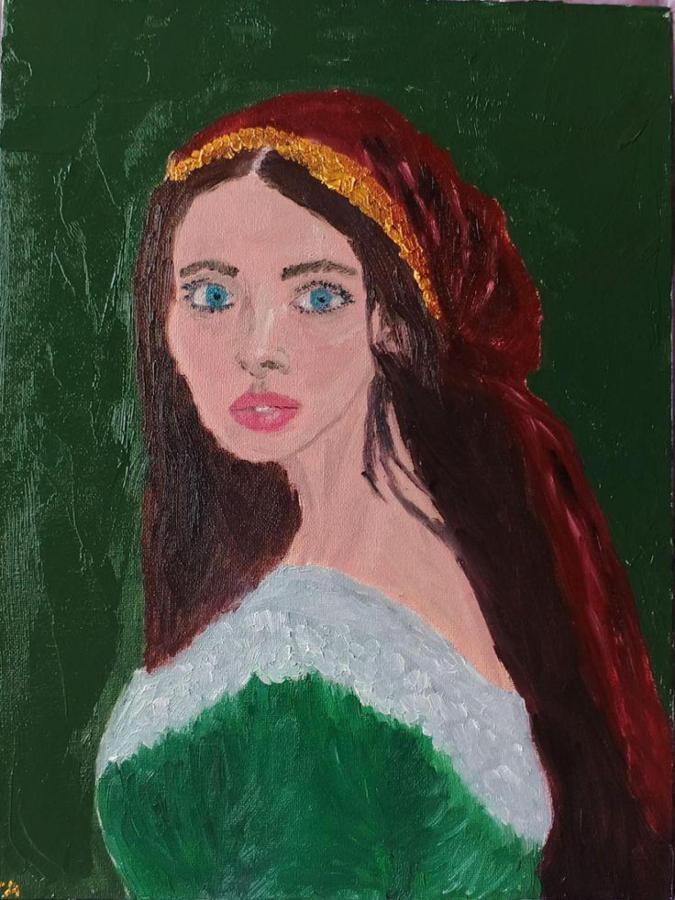 Женщина в красном платке