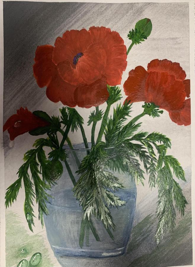 Маки в стекле