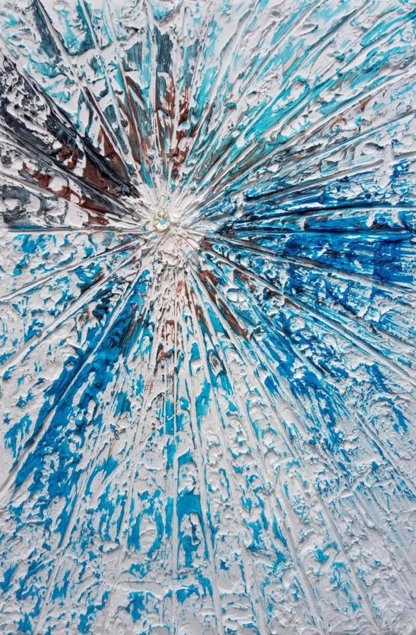 Картина текстурная с кристаллом Сваровски