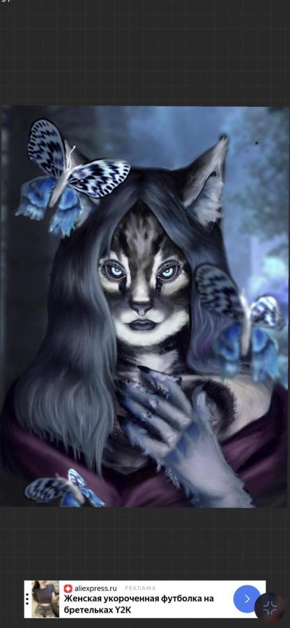 Фурри кошка в гиперреализме