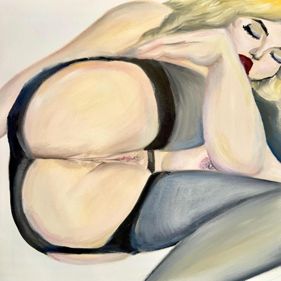 «Притронься» 18+ , 2025г. Масло, холст. 40*40, Ню
