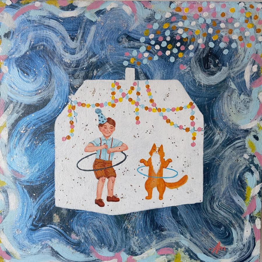 Обученные с котом