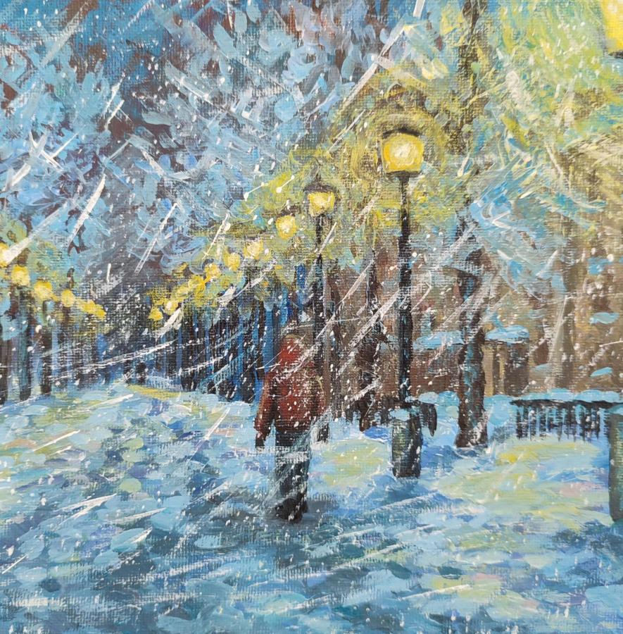 Вечерний снегопад