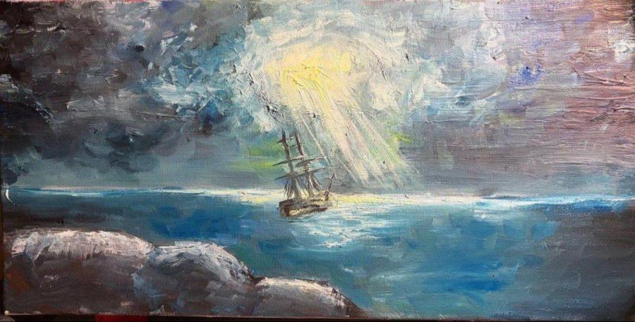 Корабль в море