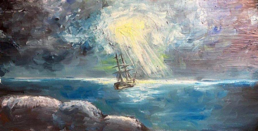 Корабль в море