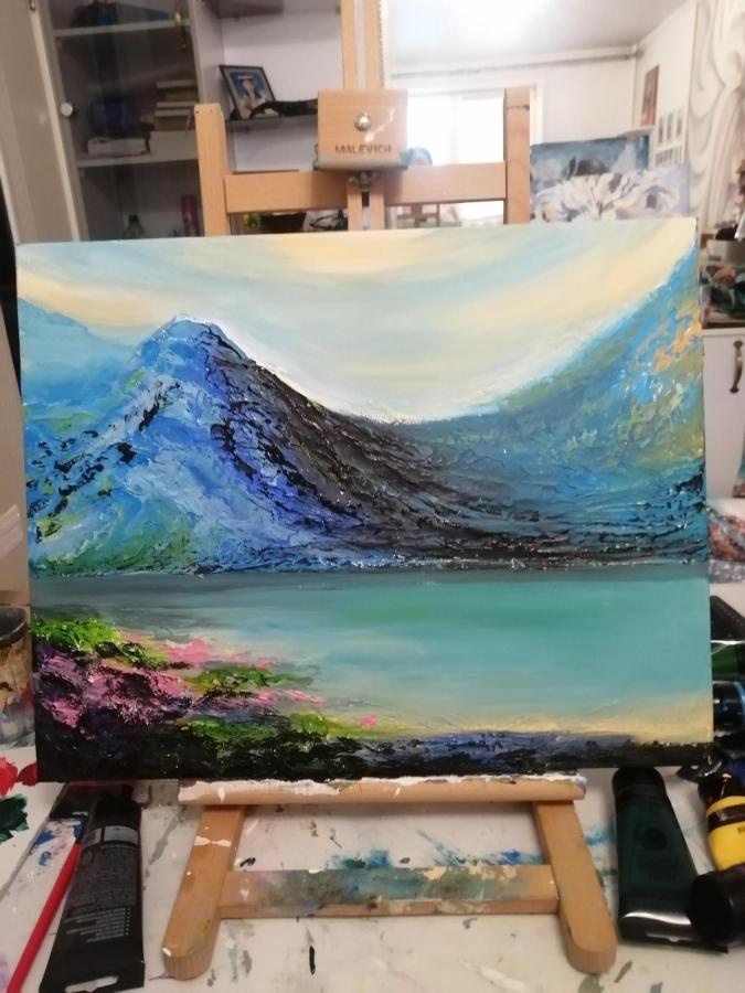 Горы живопись