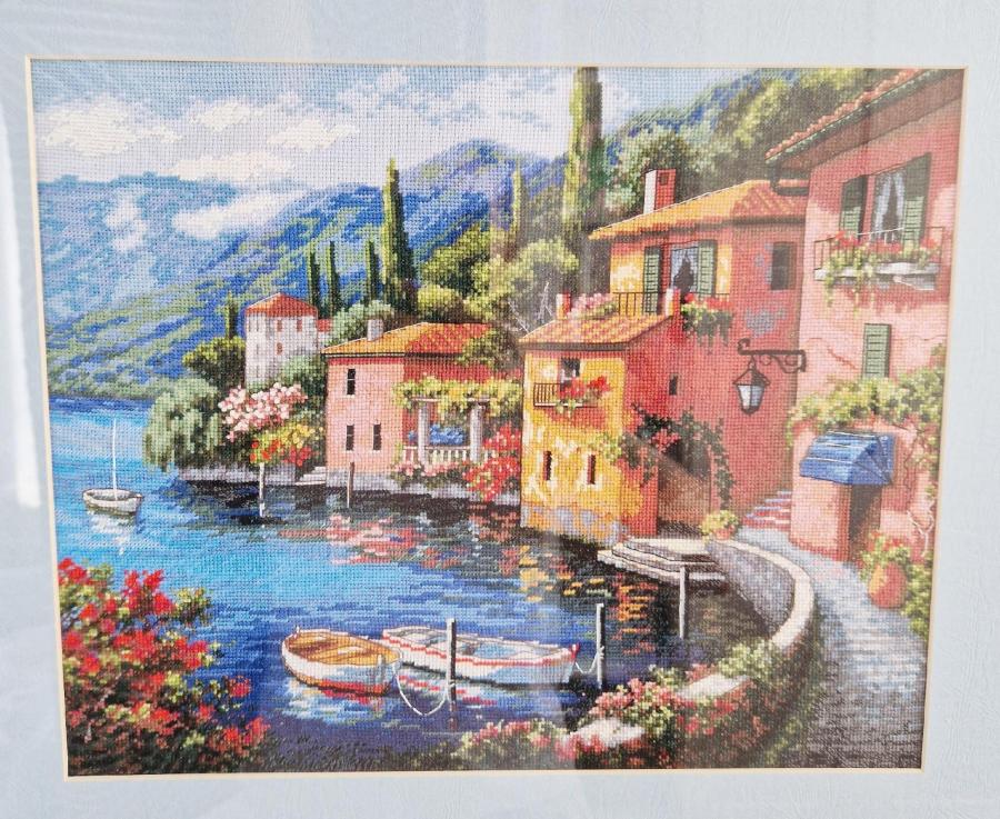 Вышивка На берегу озера