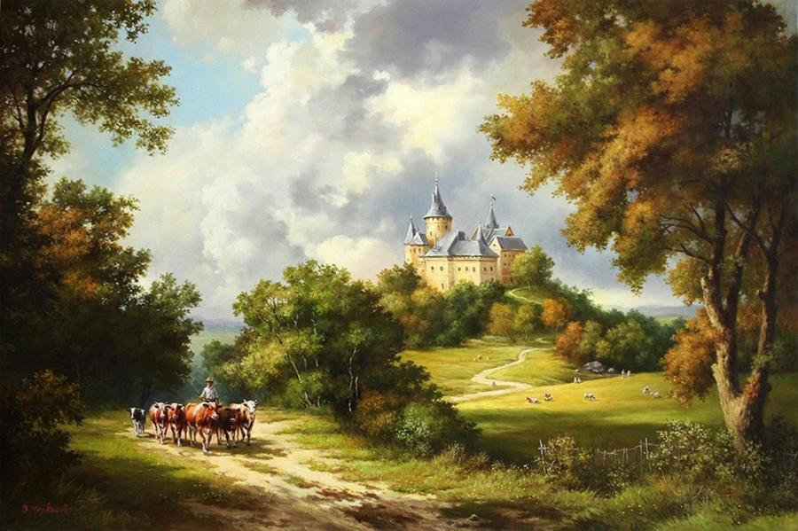 Голландский пейзаж с замком