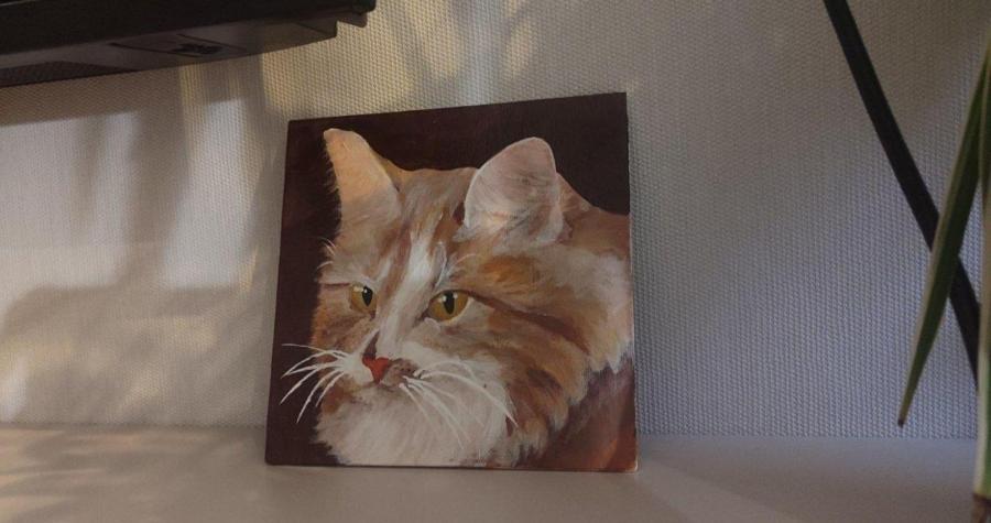 Маленькая картина кошечка