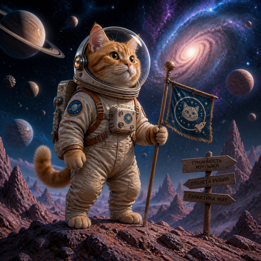 Космический кот-путешественник