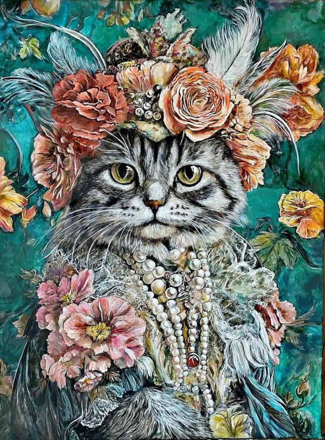 Кошечка-кокетка.